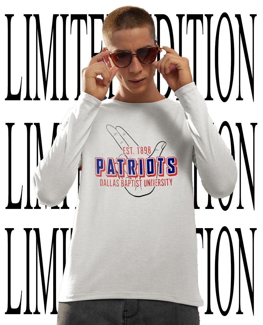 Patriots Dallas Baptist University﻿ est 1898 hand shirt
