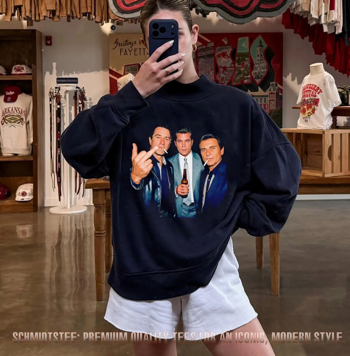 Goodfellas smoking middle finger shirt