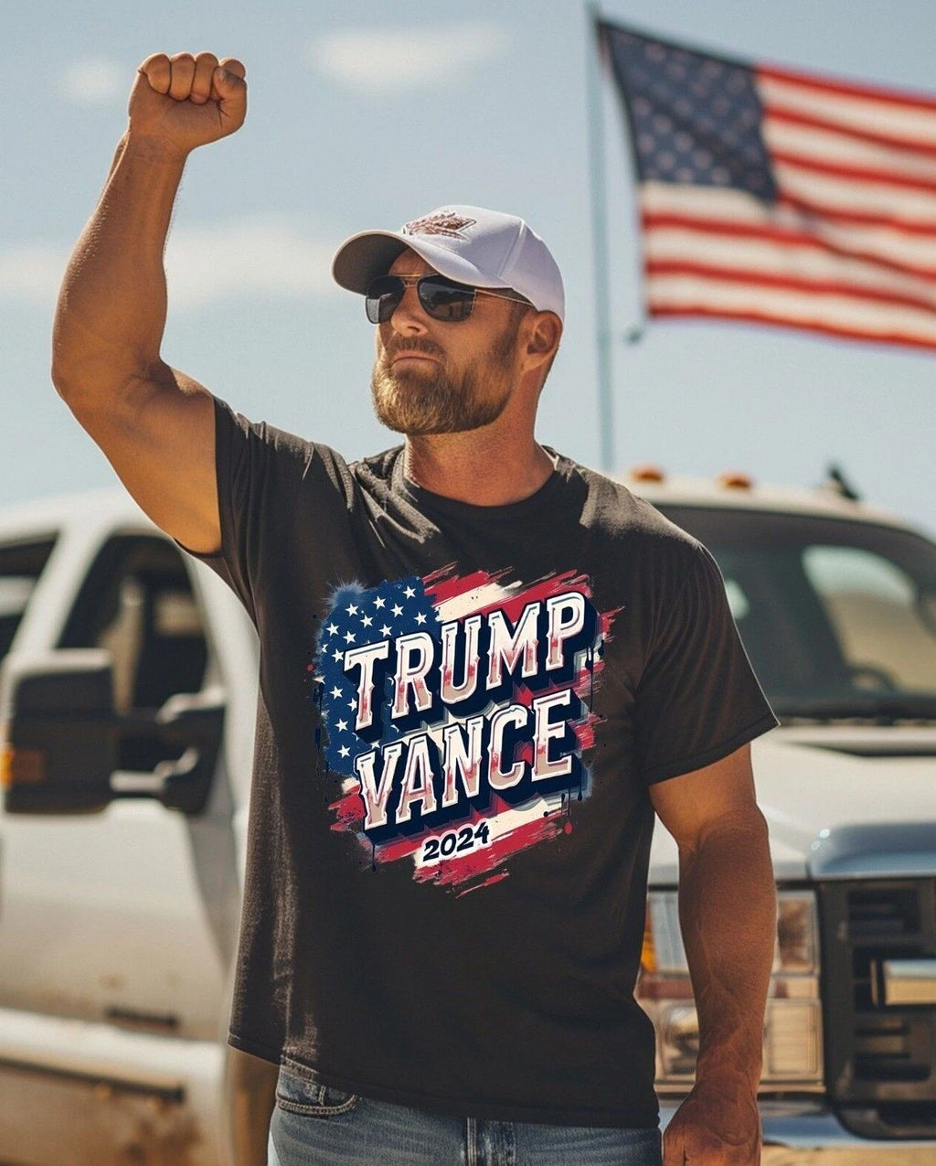 Trump Vance 2024 Take America 45 47 Missed Me Never Surrender MAGA Flag T-Shirt
