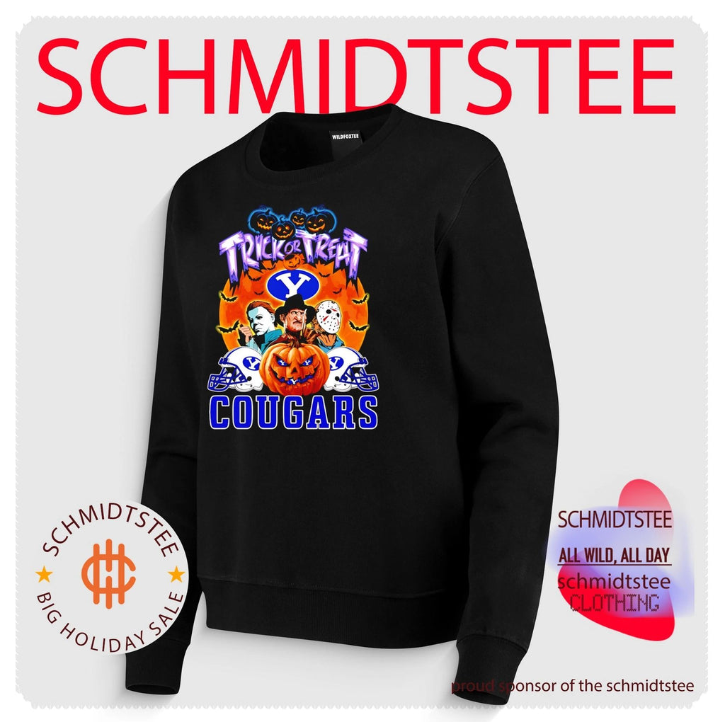 BYU Cougars x Horror Characters Trick Or Treat Halloween 2026 shirt
