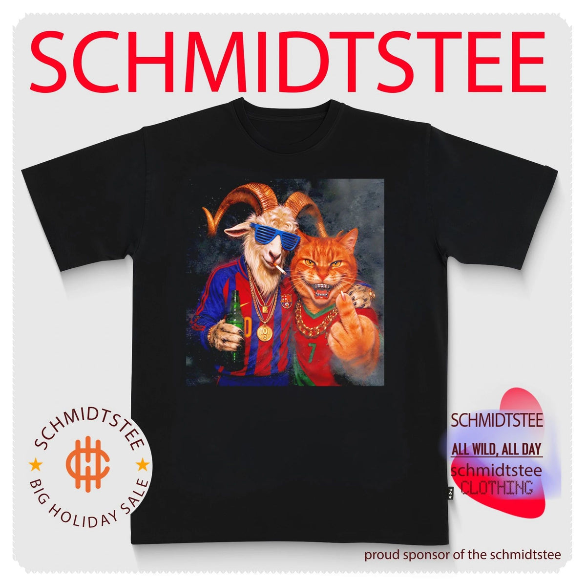 Barcelona number 10 the Goat and Portugal number 7 the Cat Football meme shirt