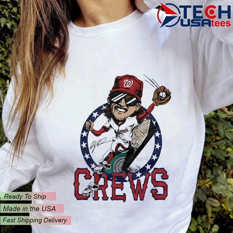 Washington Nationals Dylan Crews caricature signature shirt