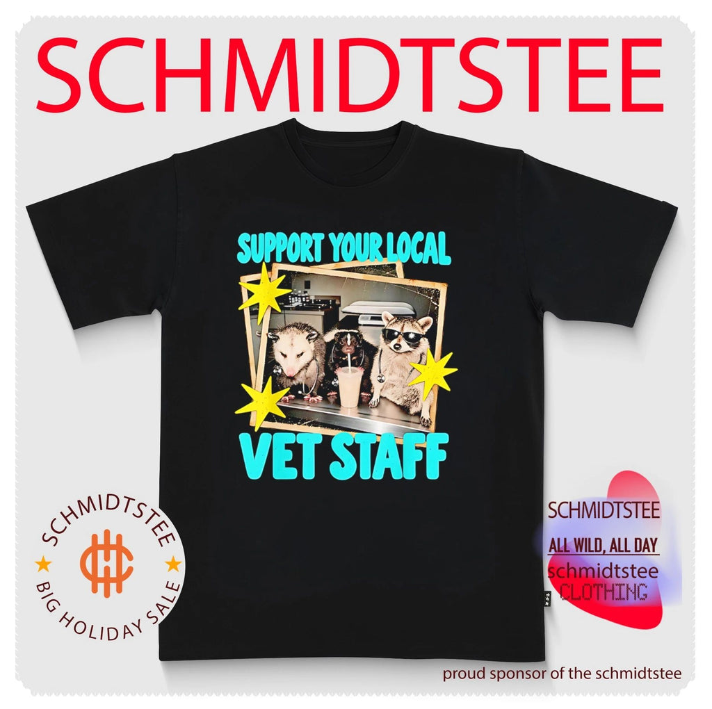 Support Your Local Vet Staff Opossum Skunk and Raccoon shirt