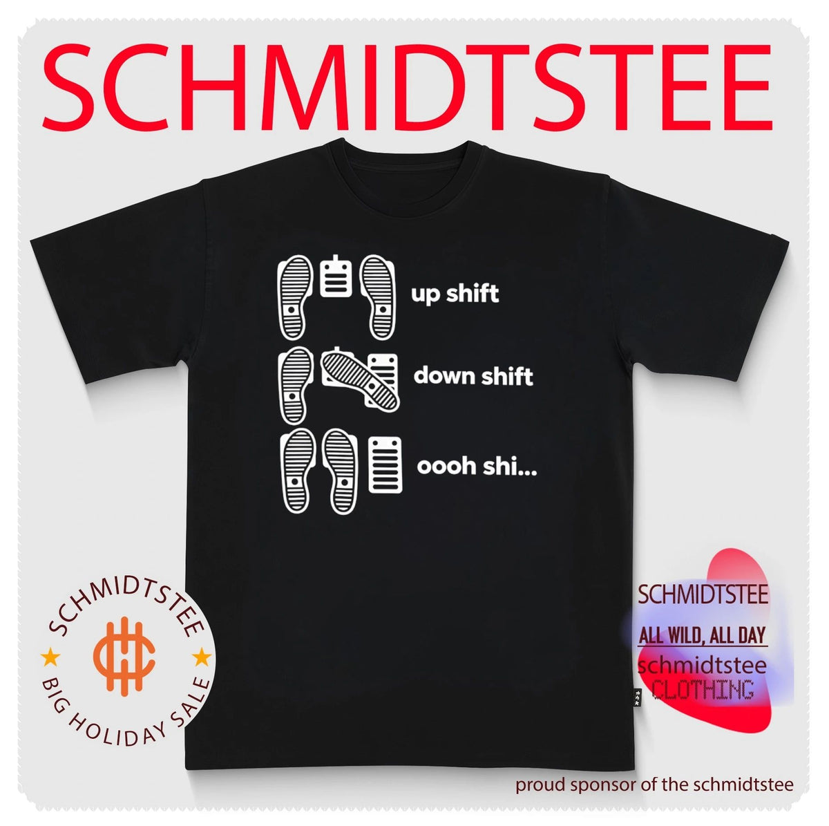 Transmission Car Pedal Up Shift Down Shift Oh Shit shirt