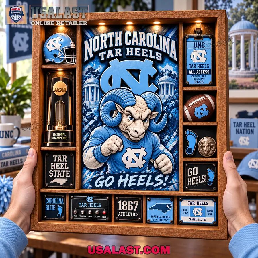 North Carolina Tar Heels Custom Frame Light Box