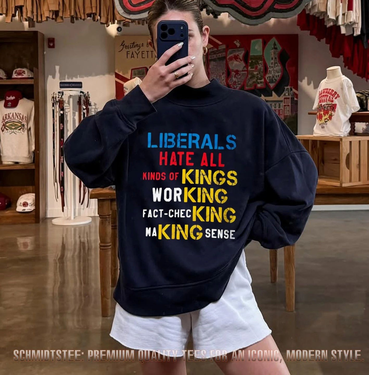 Liberals hate all kinds of kings working fact-checking making sense shirt