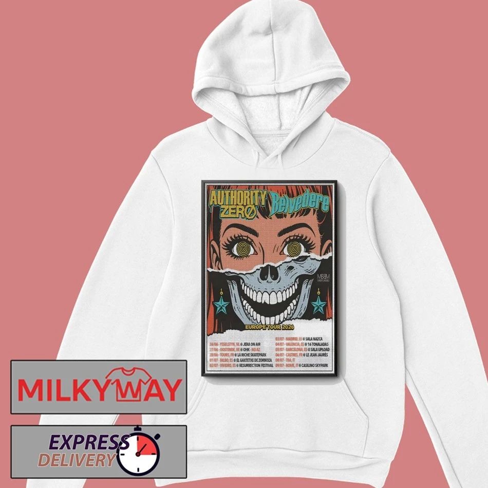Authority Zero And Belvedere EU 2026 Tour Poster shirt
