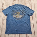 Island Shores Keep it Simple Blue Short Sleeve Cotton Blend T-Shirt Men's S