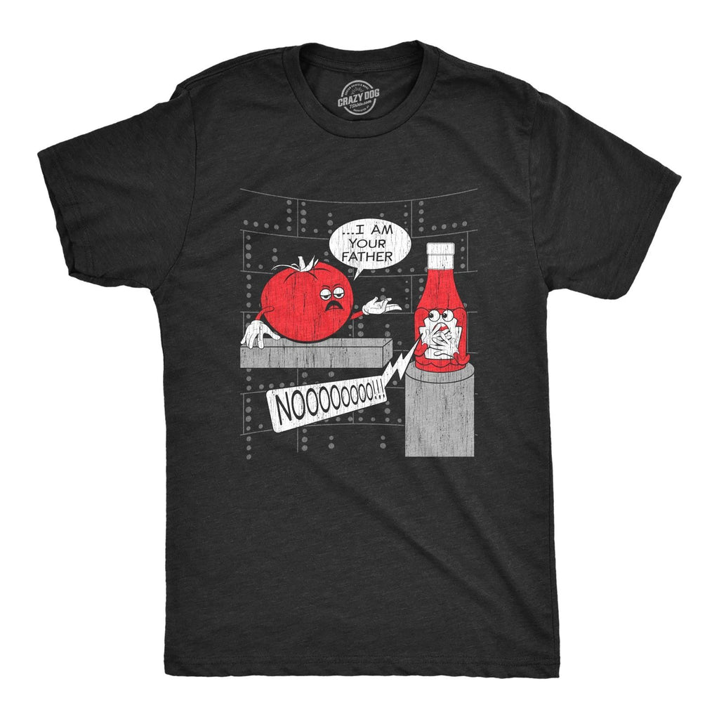 Mens I Am Your Father Ketchup T Shirt Funny Sarcastic Quote Tomato Graphic