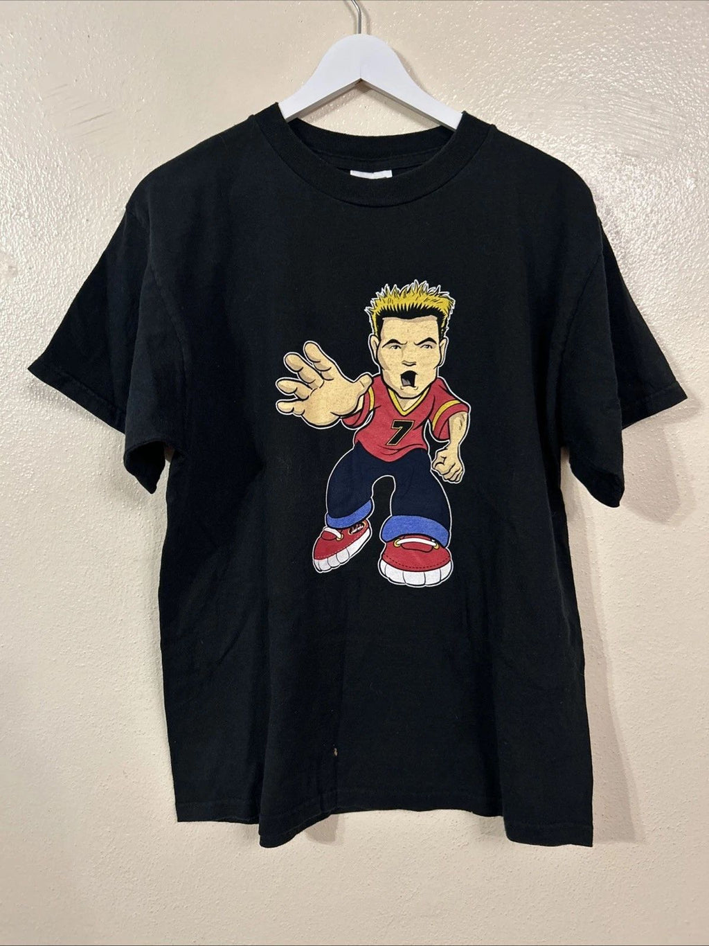 Vintage Y2K DJ Street Style Hip Hop Rap Skater Streetwear T Shirt Black Youth XL