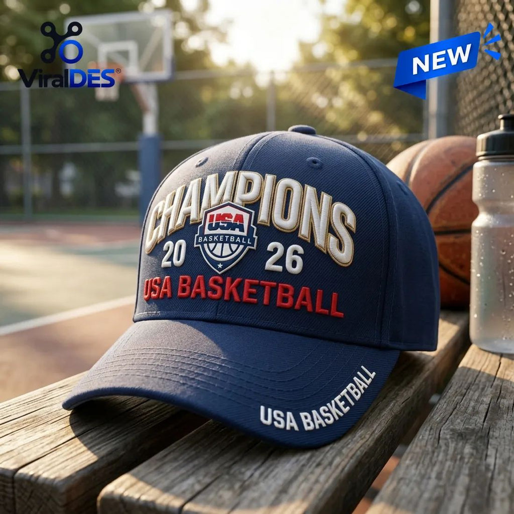 USA Basketball 2026 World Cup Champions Navy Baseball Cap