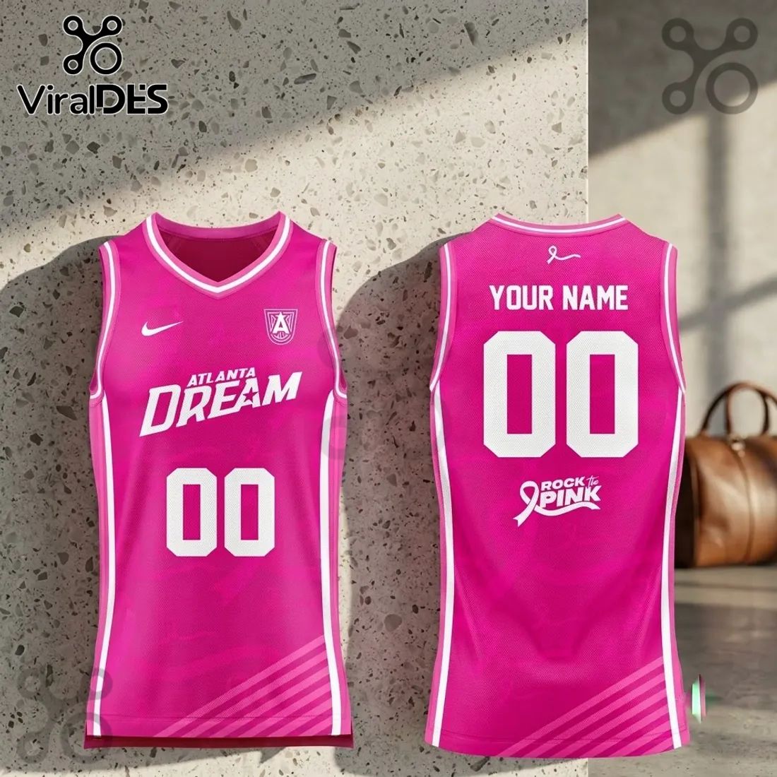 Atlanta Dream Pink Breast Cancer Awareness Basketball Jersey