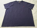 Polo Ralph Lauren V-Neck Shirt Mens Size 3XB Blue Classic Fit Cotton Preppy EUC