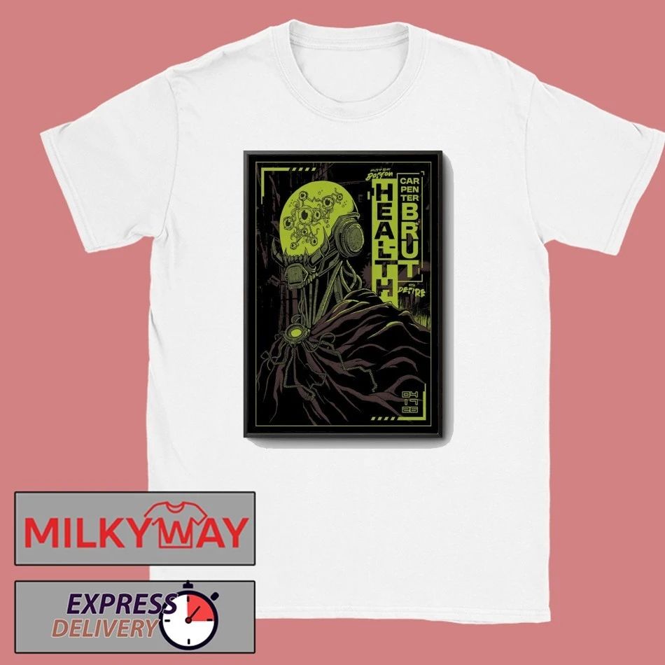 HEALTH and Carpenter Brut Concert House of Blues Boston 04.17.2026 Poster shirt