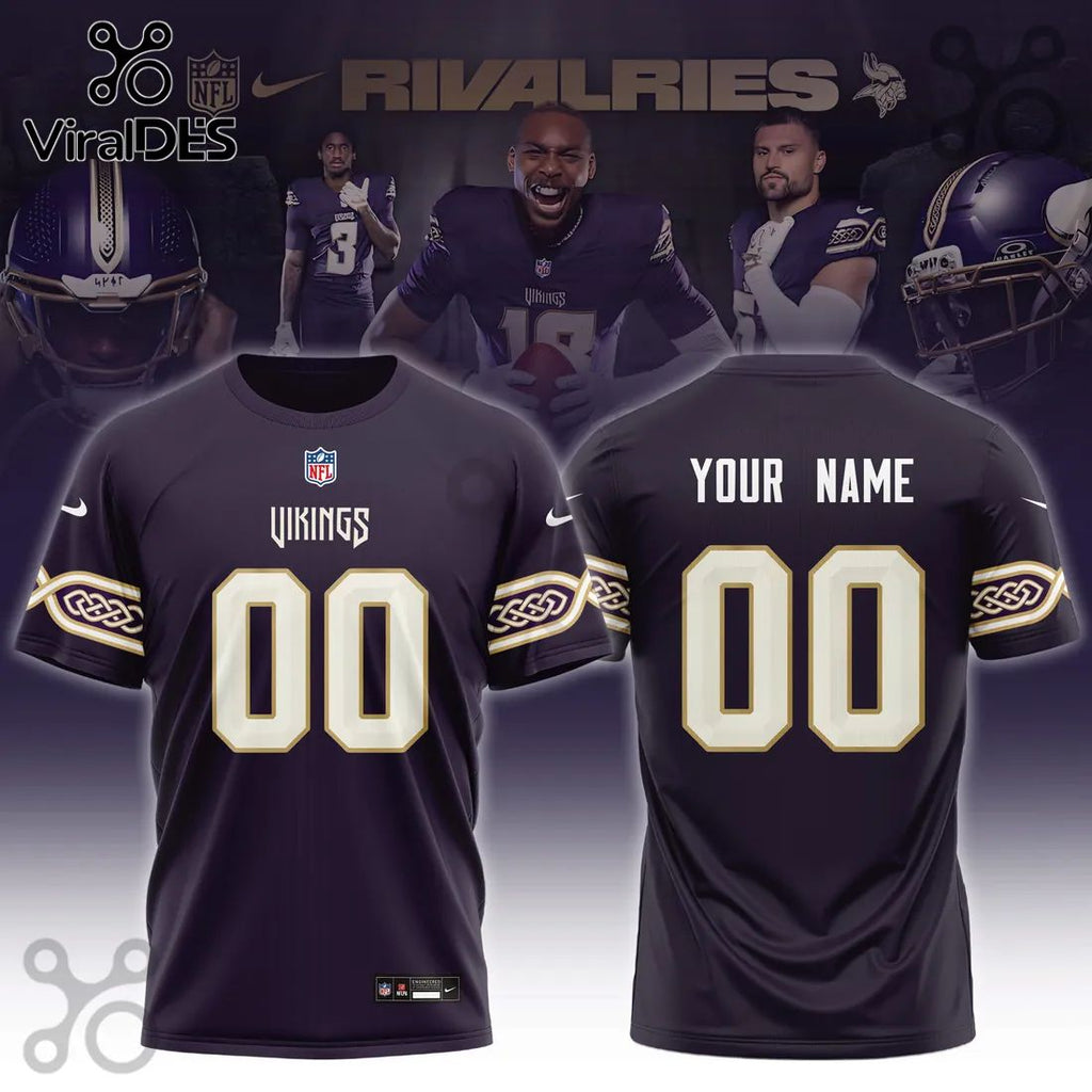 Minnesota Vikings Rivalries Custom Name Hoodie