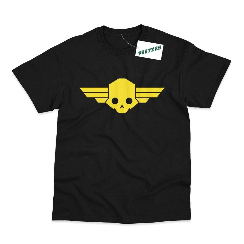 Skull Logo Inspired by Helldivers Gamer Printed T-Shirt
