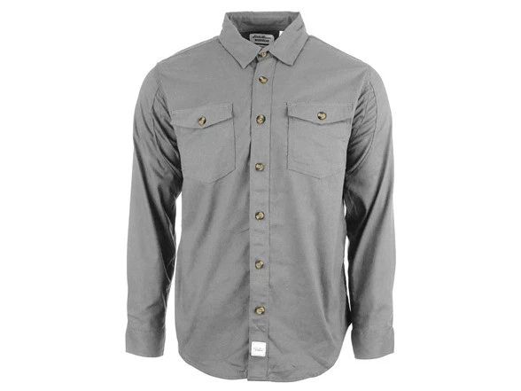 EDDIE BAUER MEN'S LICENSE TO WILL LONG SLEEVE SHIRT - SIZE: MEN M - CLOUD GRAY