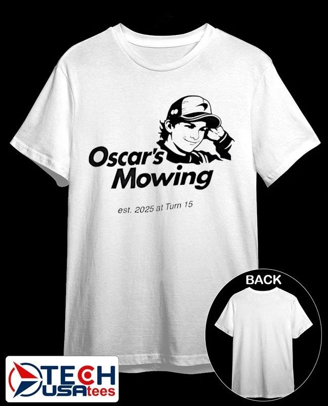 Oscar’s Mowing est 2025 at turn 15 shirt