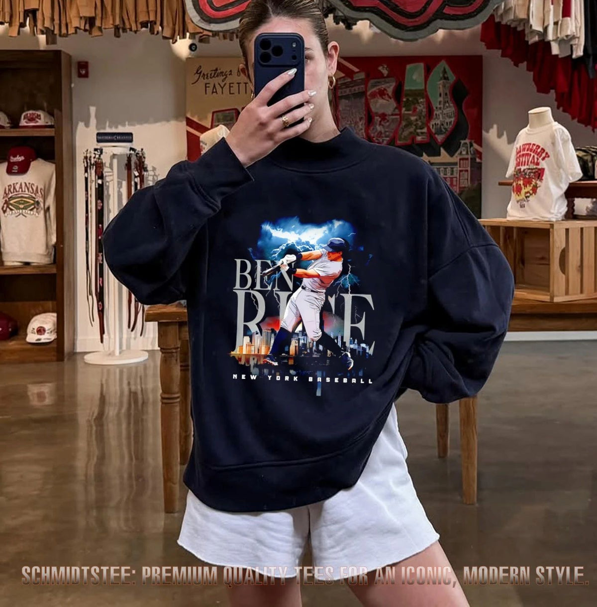 Ben Rice New York Yankees Swing Lightning city skyline shirt