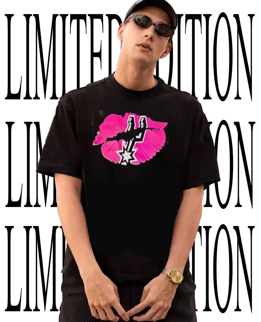 San Antonio Spurs lips shirt