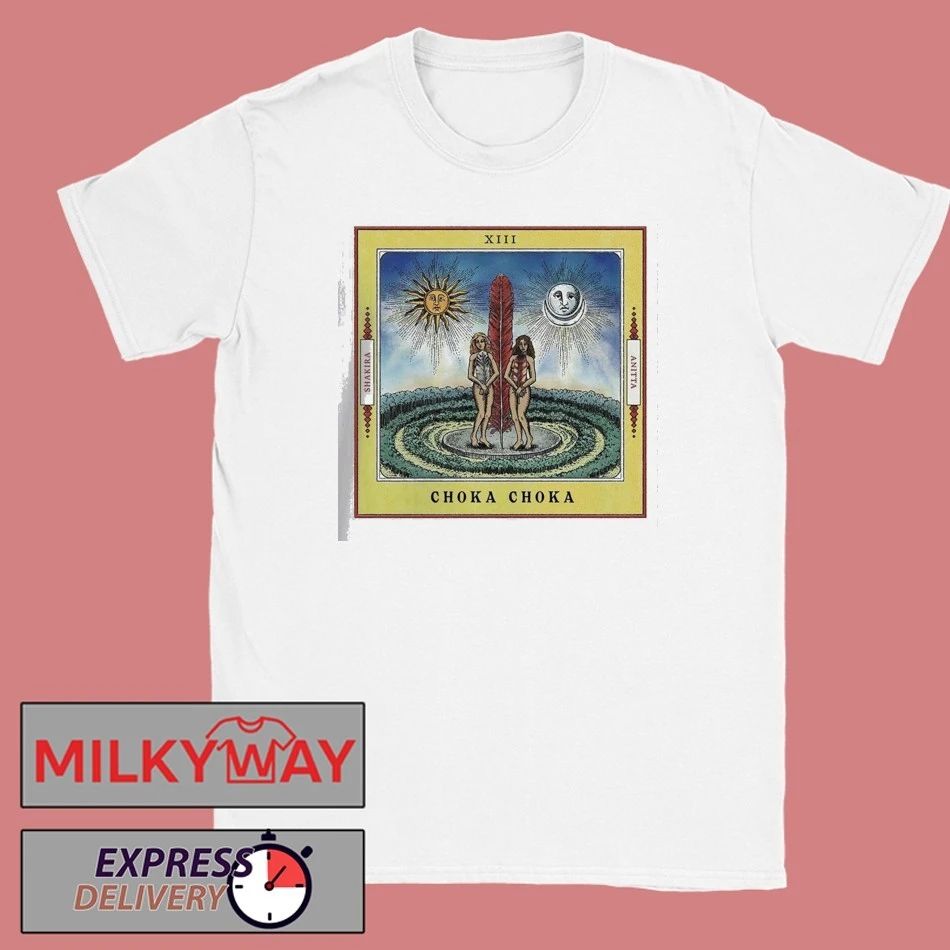 Shakira X Anitta Choka Choka Collab Tarot Card Style Art T-Shirt