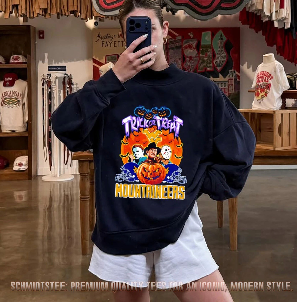 West Virginia Mountaineers x Horror Characters Trick Or Treat Halloween 2026 shirt