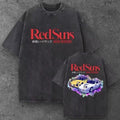 Mens Japan Street Racing Oversized T Shirt Washed Black JDM Anime Style S-2XL
