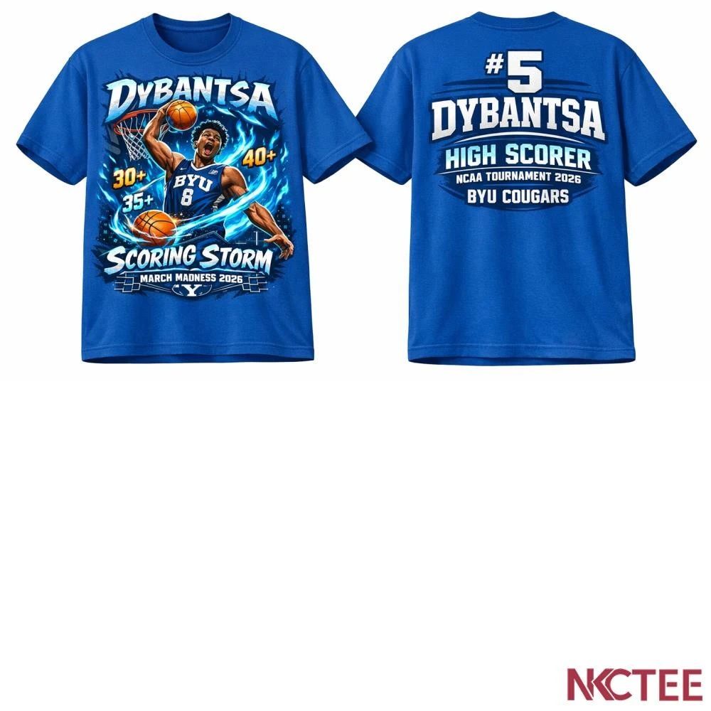 NKCtees AJ Dybantsa Scoring Storm BYU Cougars 2026 March Madness High Scorer T-Shirt