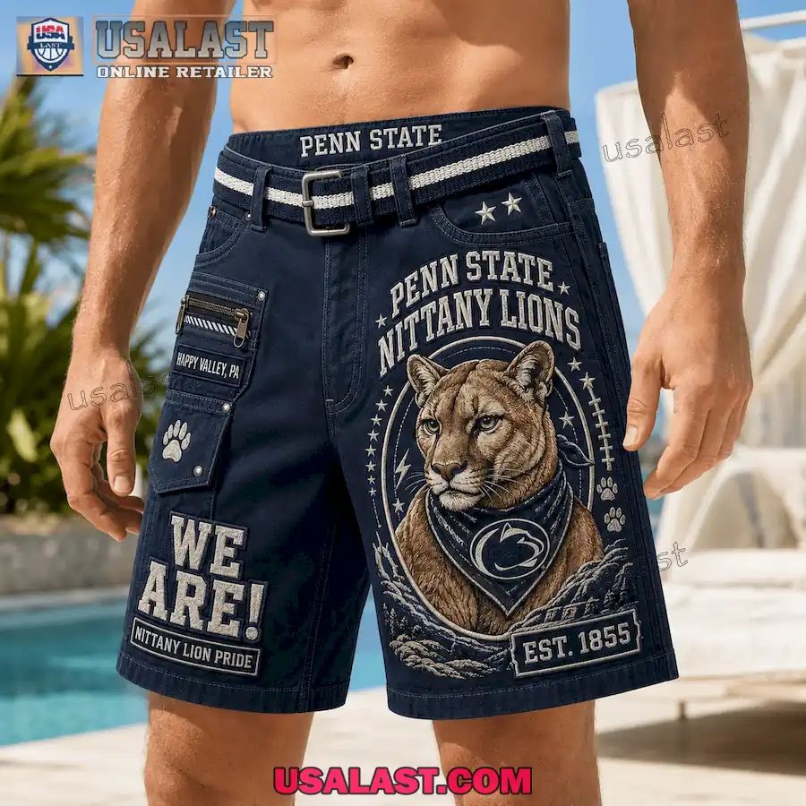 Penn State Nittany Lions Vintage Graphic Men Cargo Short