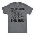 Mens Funny T Shirts You Mess With The Kid You Get The Dad Sarcastic Fathers Day
