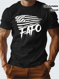 FAFO Graphic T-Shirt American Flag Patriotic Funny Quote Casual Tee