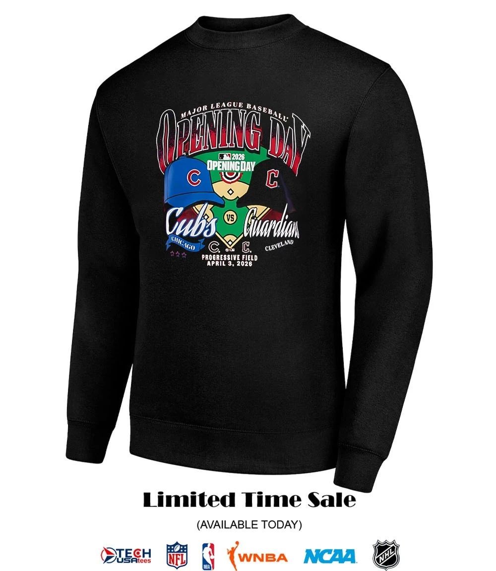 Chicago Cubs vs Cleveland Guardians 2026 MLB Opening Day T-shirt