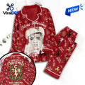 Elvis Presley Santa Baby Red Satin Pajama Set
