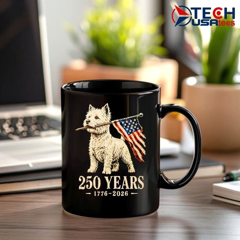 Westie Dog 250 Years 1776-2026 American Patriotic flag shirt
