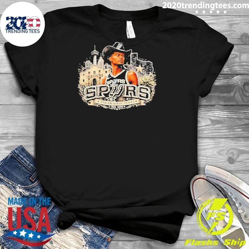Wembanyama San Antonio Spurs Cowboy Hat Alamo Texas Est 1972 Shirt