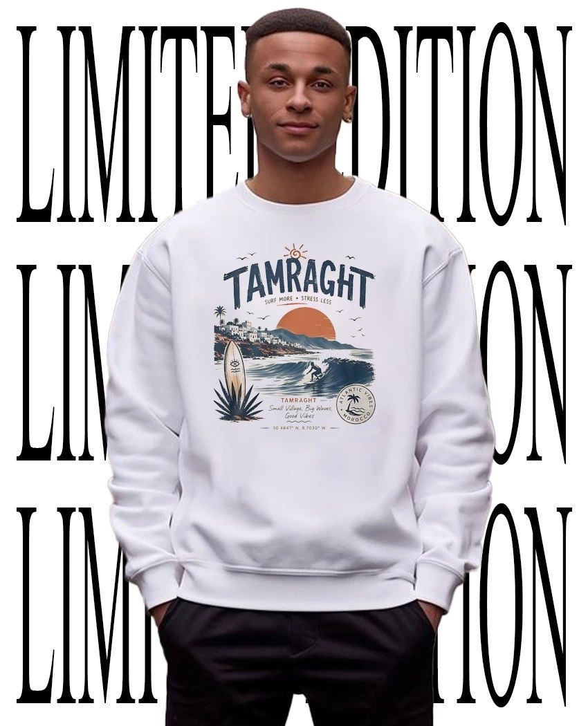 Tamraght surf more stress less shirt