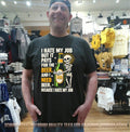 I hate my job but it pays for the beer and I need beer because I hate my job shirt