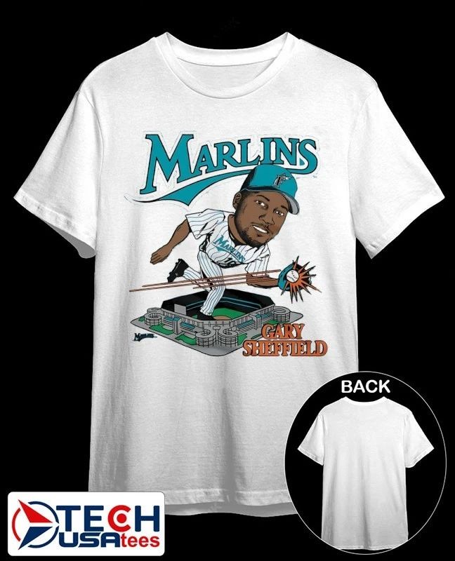 Florida Marlins Gary Sheffield Sun Life Stadium caricature shirt
