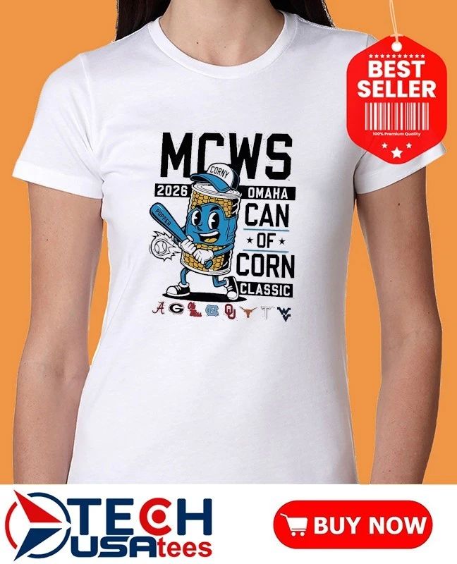 2026 Men’s College World Series 8 Team Can Of Corn shirt