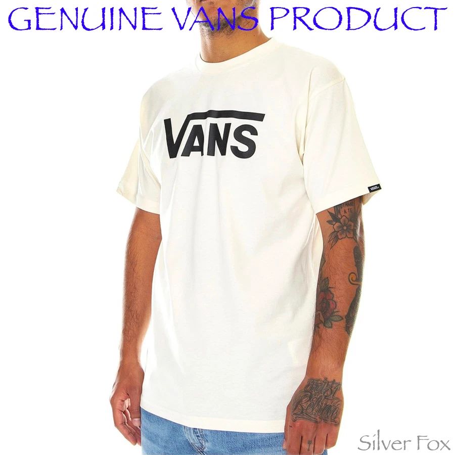 VANS CLASSIC OFF WHITE MENS SHORT SLEEVE TEE T SHIRT BRAND NEW WITH TAGS