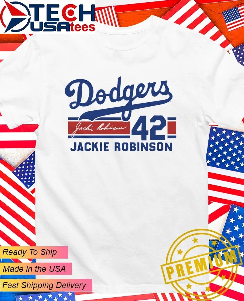 Los Angeles Dodgers Baseball Jackie Robinson No. 42 signature shirt