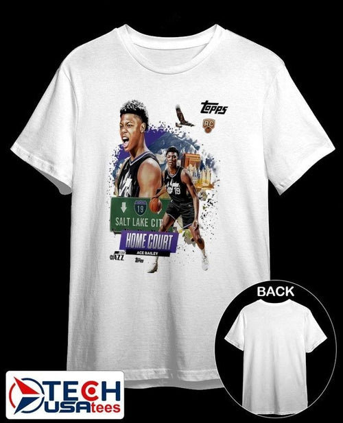 Ace Bailey Utah Jazz Topps Home Court graphic shirt