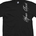 Custom Distressed Script VERT T-Shirt | Grunge Tattoo Personalized Logo Design