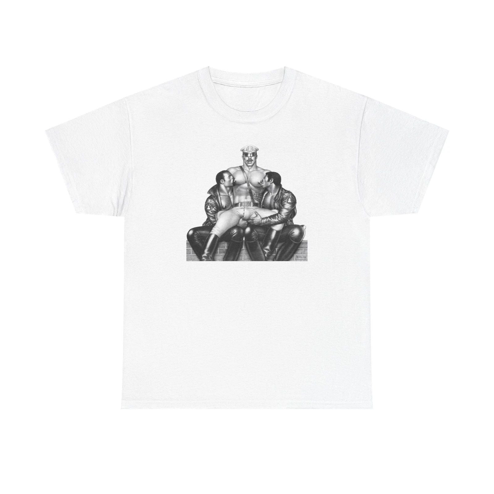Vintage Print Kake Tom of Finland Gay Tee, LGBTQ Pride Retro T-Shirt Leather 3