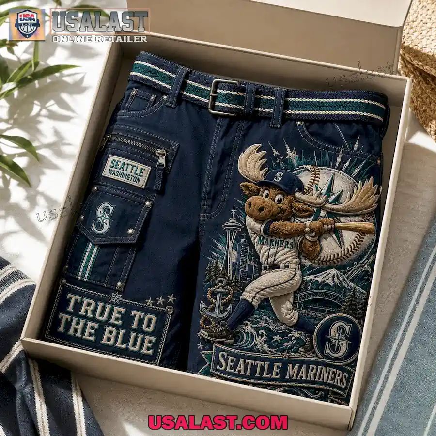 Seattle Mariners Mariner Moose Men Cargo Short