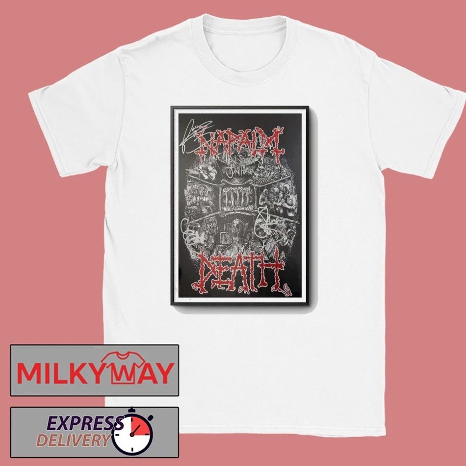 LIMITED Poster Napalm Death Signed Japan Tour 2026 shirt