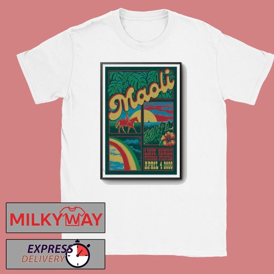 Maoli Music Island Vibe Tour Apr 4, 2026 Vidinha Stadium Lihue, HI Poster shirt