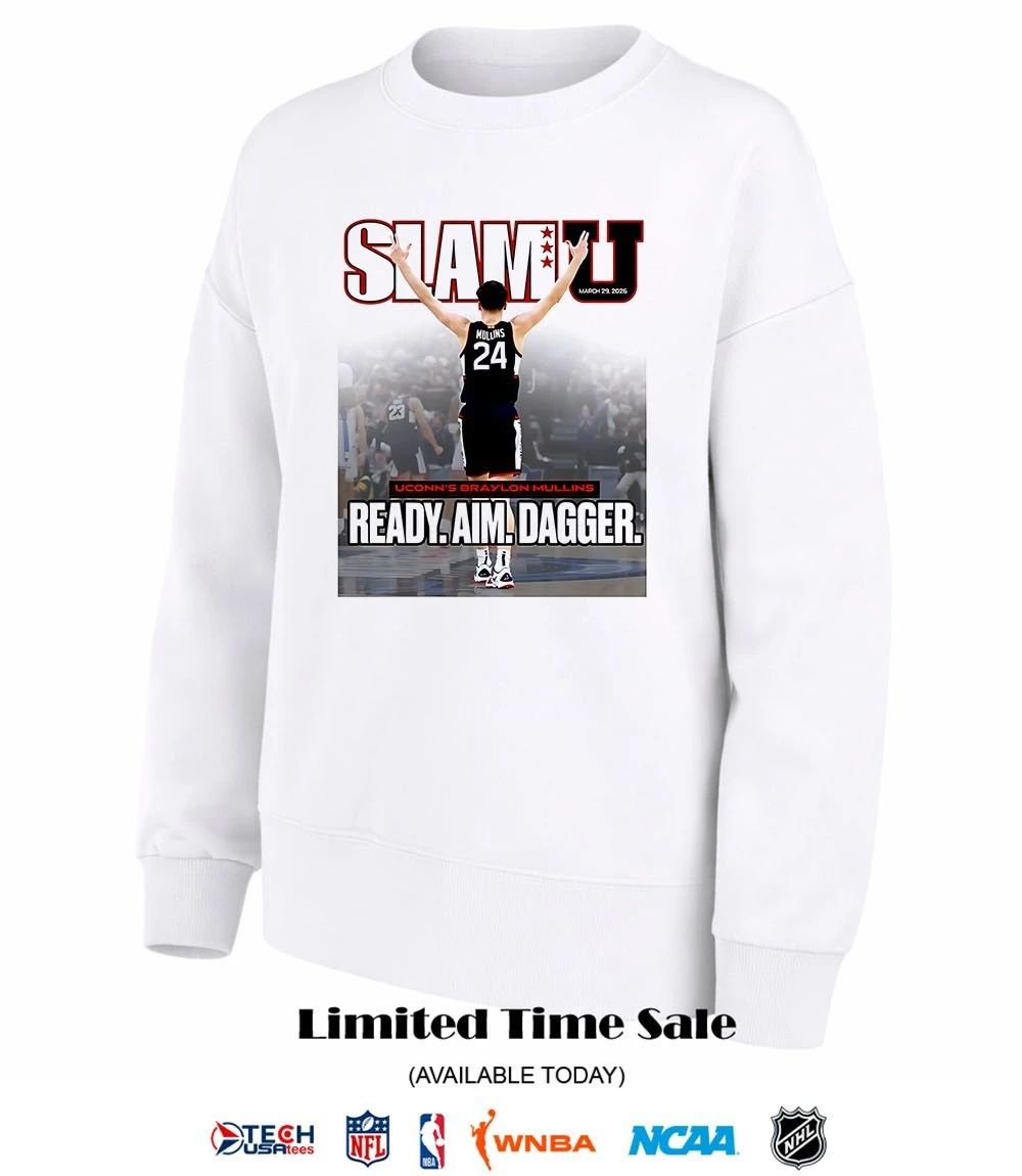 SLAM UConn Huskies Braylon Mullins ready aim dagger shirt by slamgoods