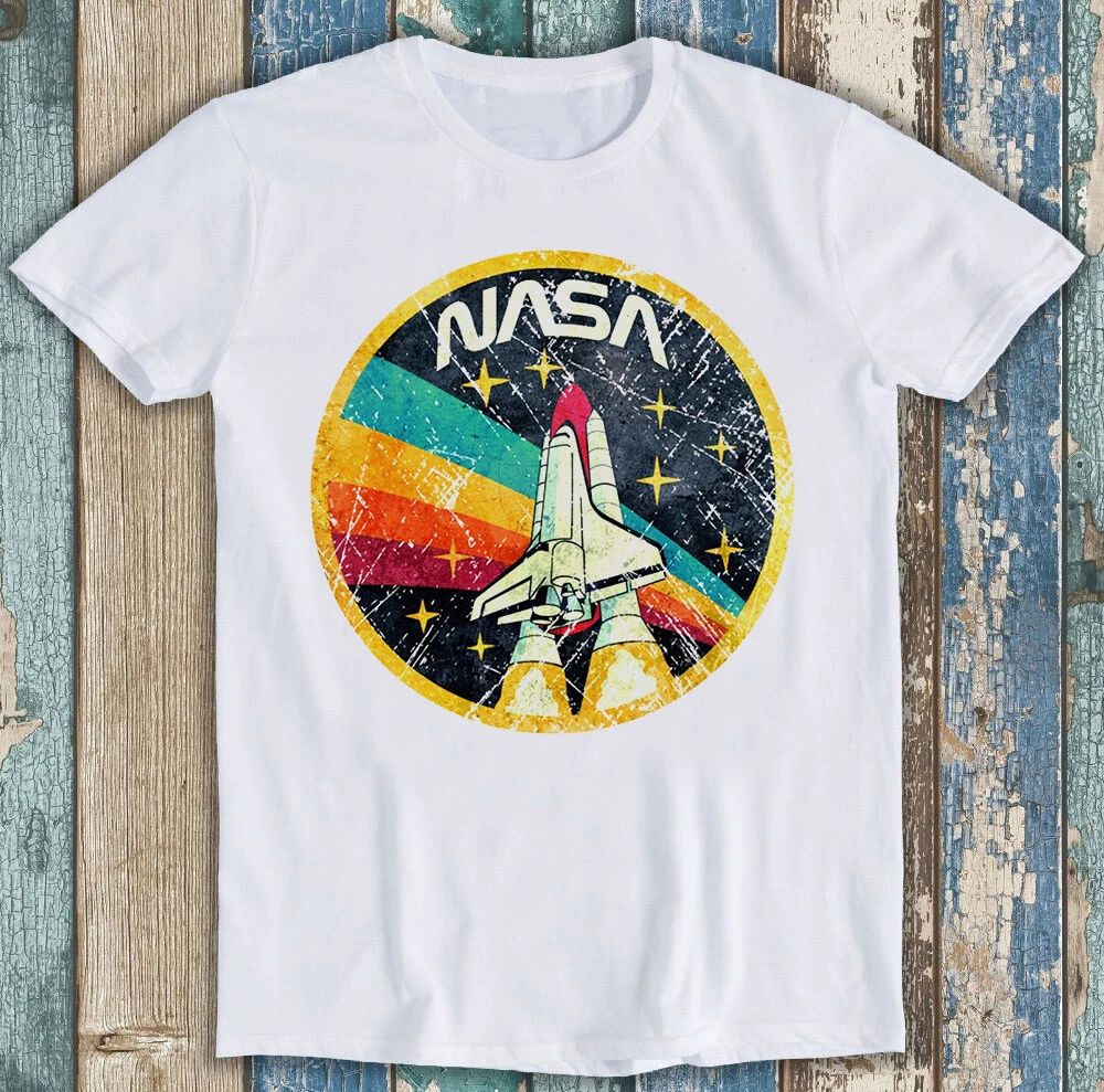 NASA T Shirt Distressed Logo Space Agency Vintage Tee M23