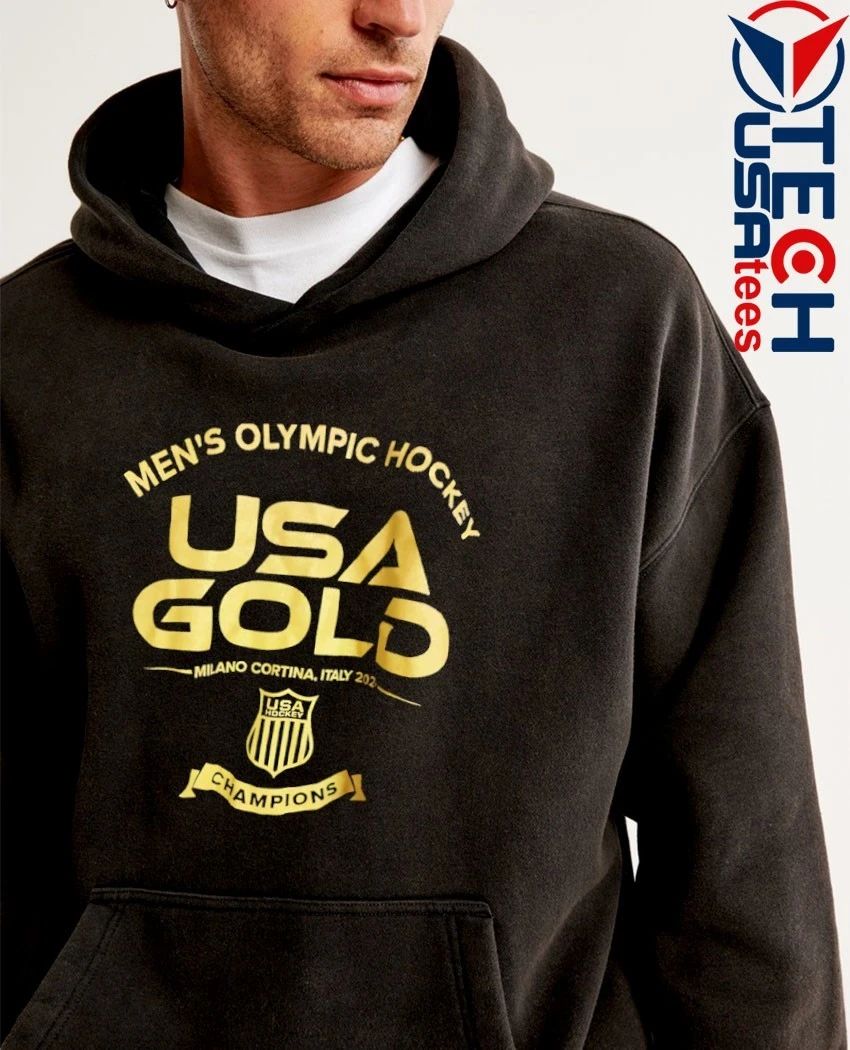 Men’s Olympic Hockey USA Gold Champions Milano Cortina Italy 2026 shirt